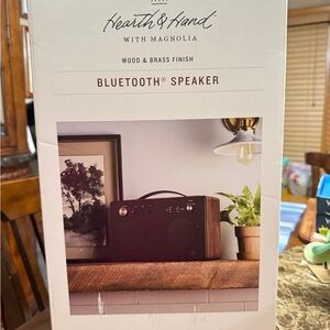 Hearth & Hand Portable Bluetooth Speaker - Black and Brown
